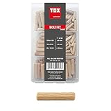 TOX Holzdübel Miniset Boltfix wood, Gr. 6x30 mm (100 Stk.), 8x40 mm (50 Stk.), 10x40 mm...