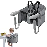 TRMLBE Baby Tischsitz Faltbar Sitzerhöhung Babysitz mit Rutschfest Klemmen Babystuhl...