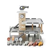 Parkgarage mit Zubehör aus Holz - personalisierbar I Holzspielzeug ab 3 Jahren...