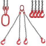 DBREAKS 4-Strang Kettengehänge, 1m 6T Krankette, Forstkette Rückekette, Anschlagketten...