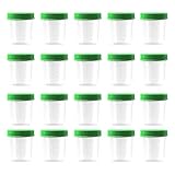 20x HaseMed Premium Urinbecher Probenbecher | 125ml, Schraubverschluss Deckel, grün,...
