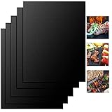 BBQ Grillmatte, 5er Set 50 * 40cm Grillmatten 100% Antihaft Wiederverwendbar...