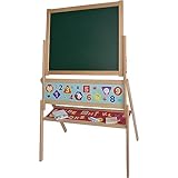 Eichhorn-Magnet Standtafel, Kindertafel mit 48 Magnetbuchstaben, 10 Kreiden, Schwamm,...