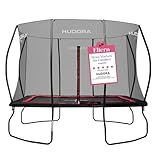 HUDORA Trampolin 4square - 244x366/215x305cm großes, rechteckiges Outdoor Trampolin -...