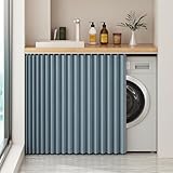 Schiebegardine für Küchenregal, wasserdicht, staubdicht, mit Schiene, selbstklebend,...