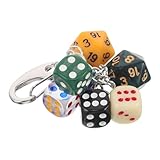 Garneck Retro Metall Würfel Schlüsselanhänger Bunt Vielseitiger Würfelbeutelanhänger...