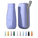 Yanrunce Mini-Regenschirm, Mit Aufbewahrungsbo UV-Schutz Sonnenschirm Mini 6...