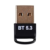 Eulbevoli Bluetooth-Adapter, schnelle Reaktion, 65,6 Fuß Reichweite, vergoldeter Stecker,...
