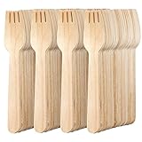 MATANA 200 Holzgabeln - Einweggabeln für BBQ, Picknicks & Mehr - Einweg Besteck,...