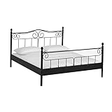 DICO Metall Bettrahmen Bettgestell Zypern mit Kopf und Fußteil Größe: 140 x...