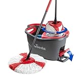 Vileda Turbo Wischmopp Komplett Set, Bodenwischer mit Teleskopstiel, Mikrofaser Moppkopf...