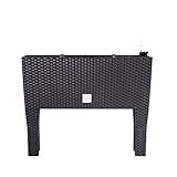 BirnePower Blumentopf Blumenkasten mit Füßen Blumenkübel Rattan Optik...