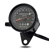 Shkalacar Motorrad Tachometer (220km/h), Motorrad Kilometerzähler Tacho mit...