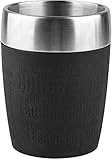Emsa 514514 Isolier-Trinkbecher, Mobil genießen, 200 ml, Dreh- Trinkverschluss, Schwarz,...