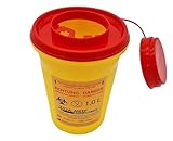 TIGA-MED Kanülen Abwurfbehälter | 5 Stück | 1 Liter / 1000ml | Kanülenbox...