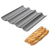 Winter Shore Antihaftbeschichtete Baguette Backform - Backblech Gelocht aus Karbonstahl...