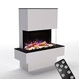 GLOW FIRE Kaminofen PR18 mit realistischem 3D E-Motion LED-Feuer - Stand-Elektrokamin mit...
