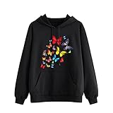 toubaobao Dunkelbraune Strickjacke Damen Kapuzenpullover Damen Schwarz Pullover Damen Blau...