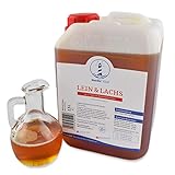 NordicVital Leinöl & Lachsöl für Hunde u. Katen 2,5L Kanister Barföl...