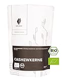 Edelgrün Bio Cashew 0,4 kg | Cashewkerne ohne Bruch | Ungesalzen | Als Snacks, im Müsli...