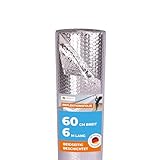 Isolierfolie 600 cm x 60 cm Thermofolie - doppelt beschichtet | Dämmfolie für...