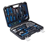 Scheppach Werkzeugkoffer WZK120 | 97-teiliges Werkzeugset in stabilem Kunststoffkoffer |...