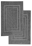 NatureMark 2er Pack Badvorleger Badematte | Premium Qualität | 100% Baumwolle | 50 x 80...