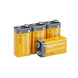 Amazon Basics - Everyday Alkalisch batterien, 4 Stück (9V/6LR61) (Aussehen kann...