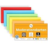 perfect line - 250 Moderationskarten, Intensiv-Farben, Recycling-Karton 20 x 10,5 cm,...