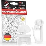 Raumhero® Gardinenröllchen für Schiene (Komplettset 100x Gardinenhaken inkl. 6X...