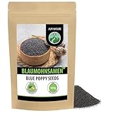 Mohnsamen 500g von Alpi Nature, Blaumohn Samen ganz, Mohn Samen ganz zum Backen und...