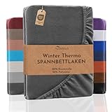 NatureMark Winter Thermo Fleece Spannbettlaken, Spannbetttuch in vielen Farben und...