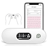 Wellue DuoEK-S Mobiles EKG Gerät, Bluetooth Wireless Tragbarer Herzmonitor mit 0,96 Zoll...