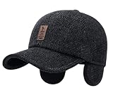 Cysocool Herren Winter Baseballmütze mit Ohrenklappen Thermo Schirmmütze...