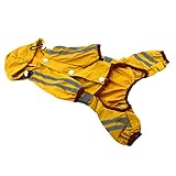 EXAOMBLE Regenmantel Atmungsaktiv für Kleine Einlagiger PVC Regenmantel Gelb...