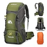 Mingfuxin Wanderrucksack 50L, Herren Damen Wasserdichter Trekkingrucksack...