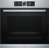 Bosch HSG636BS1 Serie 8 Einbau-Dampfbackofen, 60 x 60 cm, 1 L Wassertank, Made in Germany,...