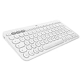 Logitech K380 für Mac, deutsche QWERTZ-Bluetooth-Tastatur, weiß