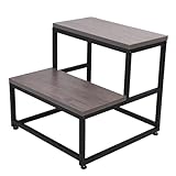 Fockety Holz-Tritthocker für Erwachsene und Kinder, 2 Stufen, 500 Lbs Kapazität,...