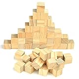 NELAHSHA 120 Stück Holzwürfel 2 * 2 * 2CM DIY Holz Quadrat Würfel...