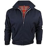 Harrington-Jacke mit kariertem Futter, gefertigt in Großbritannien, Herren, mit...
