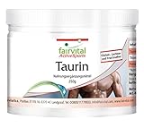 Fairvital | Taurin 250 g Pulver - Extra hoch dosiert - Mit Thiamin und Pantothensäure -...