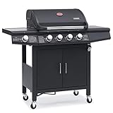 TAINO RED 4+1 Gasgrill Grillwagen BBQ Edelstahl-Brenner Gas-Grill mit...