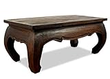 livasia Opiumtisch aus Massivholz – 80x40x35cm – Handgeschnitzter Beistelltisch Holz...
