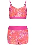 Under Armour Girls' Bikini and Shorts Swim Set, Rebel Pink Tropic