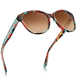 CARFIA Polarisierte Sonnenbrille für Damen, Italien Handgefertigter Acetat...