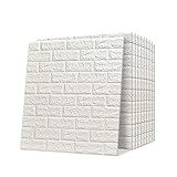 Trintion 10 Stück 3D Wandpaneele Selbstklebend Ziegel Steinoptik 60x60x0.6cm Tapete...