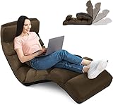 RELAX4LIFE Relaxliege, Bodenliege 5-Fach Einstellbar, Bodenstuhl Faltbar,...