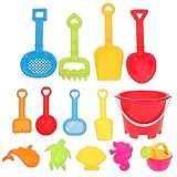 MOLUCKFU 1 Set Kinder Sandspielzeug 12 Teiliges Strandspielzeug Mit Sandmühle Eimer...