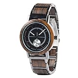 Bobo Bird R12 Herren-Armbanduhr, Holz, leicht, luxuriös, Edelstahl, Holz braun